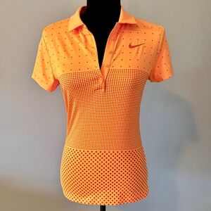 Nike Dri-fit Women's Orange Button Down Golf Shirt